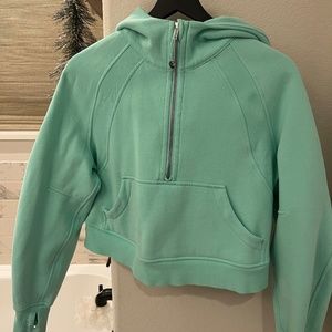 EUC Wild Mint Scuba Oversized Half Zip Hoodie XS/S